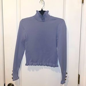 ZARA baby blue embellished sweater
